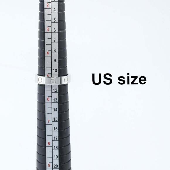 CARTIER 18k Silver Diamond Love Ring - Picture 6 of 8